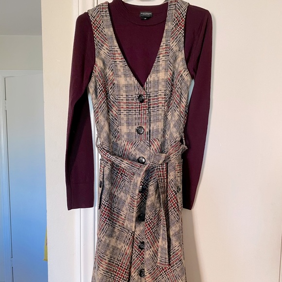 Maple Anthropologie plaid wool dress ASO Rory Gilmore - Picture 8 of 16